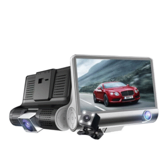 Dashcam Cachée 3 Objectifs – Enregistreur Voiture Avant/Arrière/Intérieur, 4K, Vision Nocturne