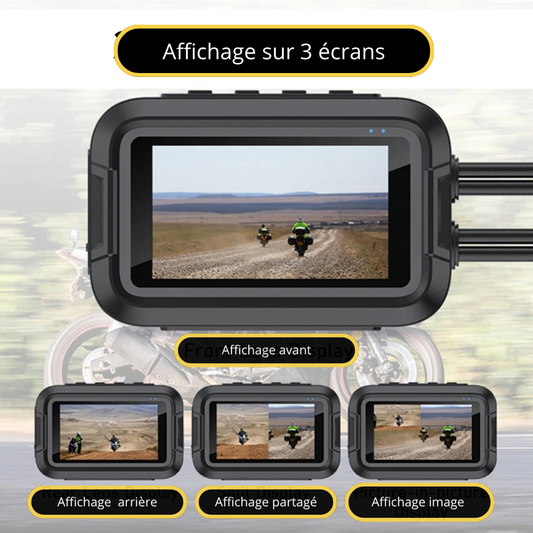 Caméra Moto Double 1080P WiFi GPS – Étanche, Vision Nocturne, Boîte Noire Connectée – Image 4