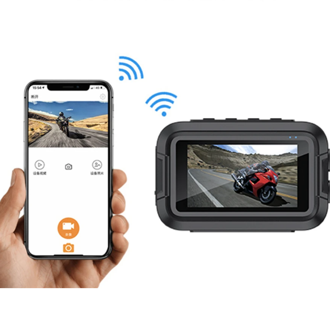 Caméra Moto Double 1080P WiFi GPS – Étanche, Vision Nocturne, Boîte Noire Connectée – Image 3