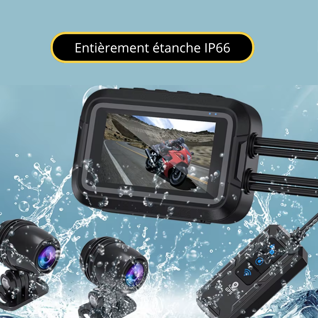 Caméra Moto Double 1080P WiFi GPS – Étanche, Vision Nocturne, Boîte Noire Connectée – Image 6