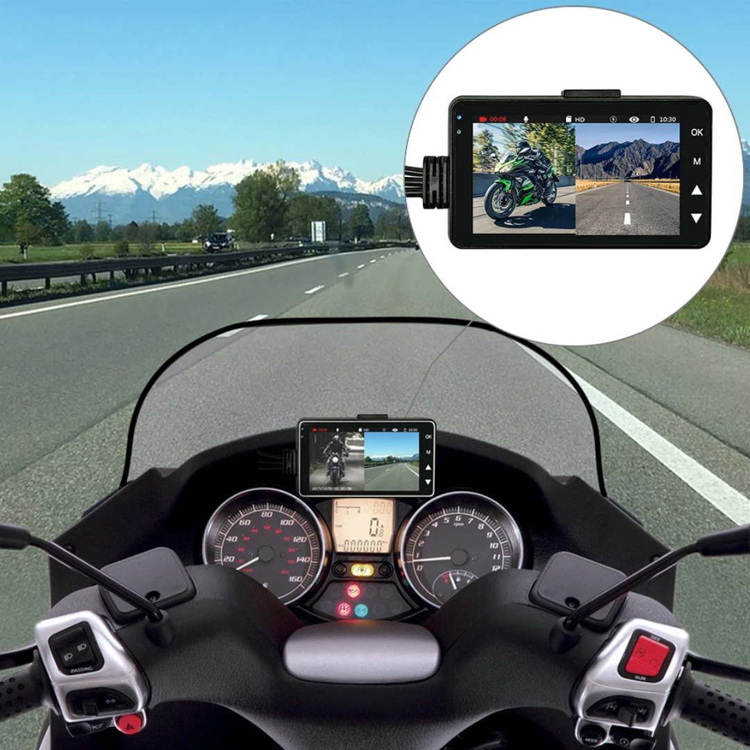 Caméra Moto KY-MT18 – Double Enregistreur Avant/Arrière, Dashcam Moto Étanche – Image 2