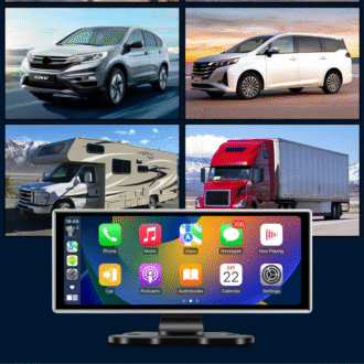 Dashcam 10”/11” CarPlay 4K – GPS, Android Auto, Enregistreur WiFi Dual Lens