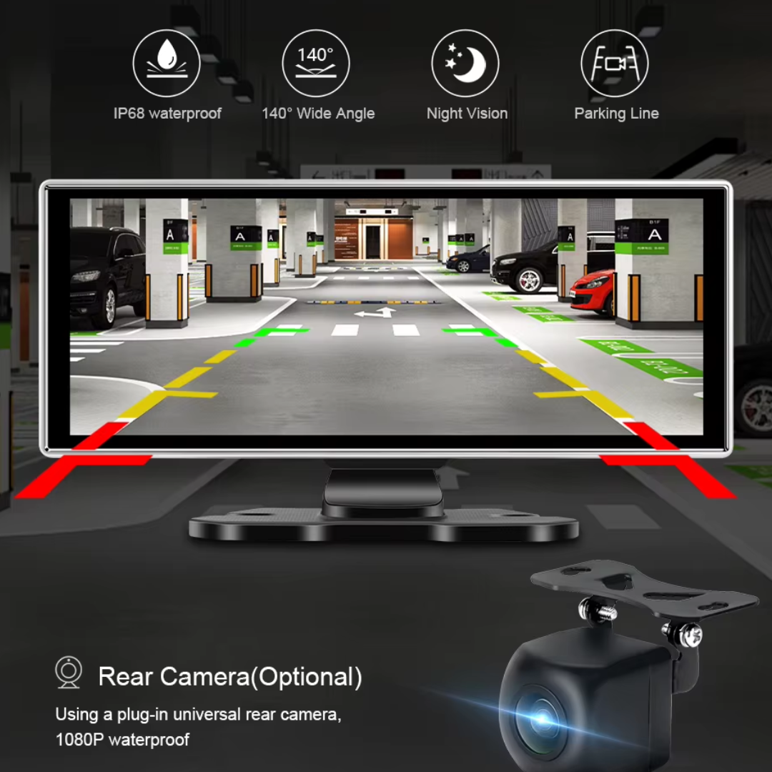 Dashcam 10”/11” CarPlay 4K – GPS, Android Auto, Enregistreur WiFi Dual Lens – Image 11