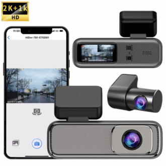 Dashcam 2K WiFi Sans Fil – Enregistreur Connecté, Contrôle via Application Mobile