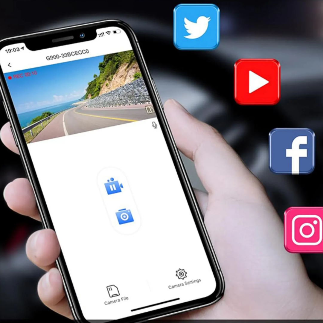 Dashcam 4K WiFi – Double Caméra Avant/Arrière, Mode Parking 24h, Enregistreur Sécurité Routière – Image 2