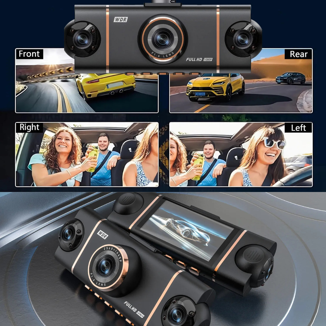 Dashcam 4 Canaux 1080P WiFi – Vue Avant/Arrière, Vision Nocturne, Enregistrement Sécurisé – Image 3