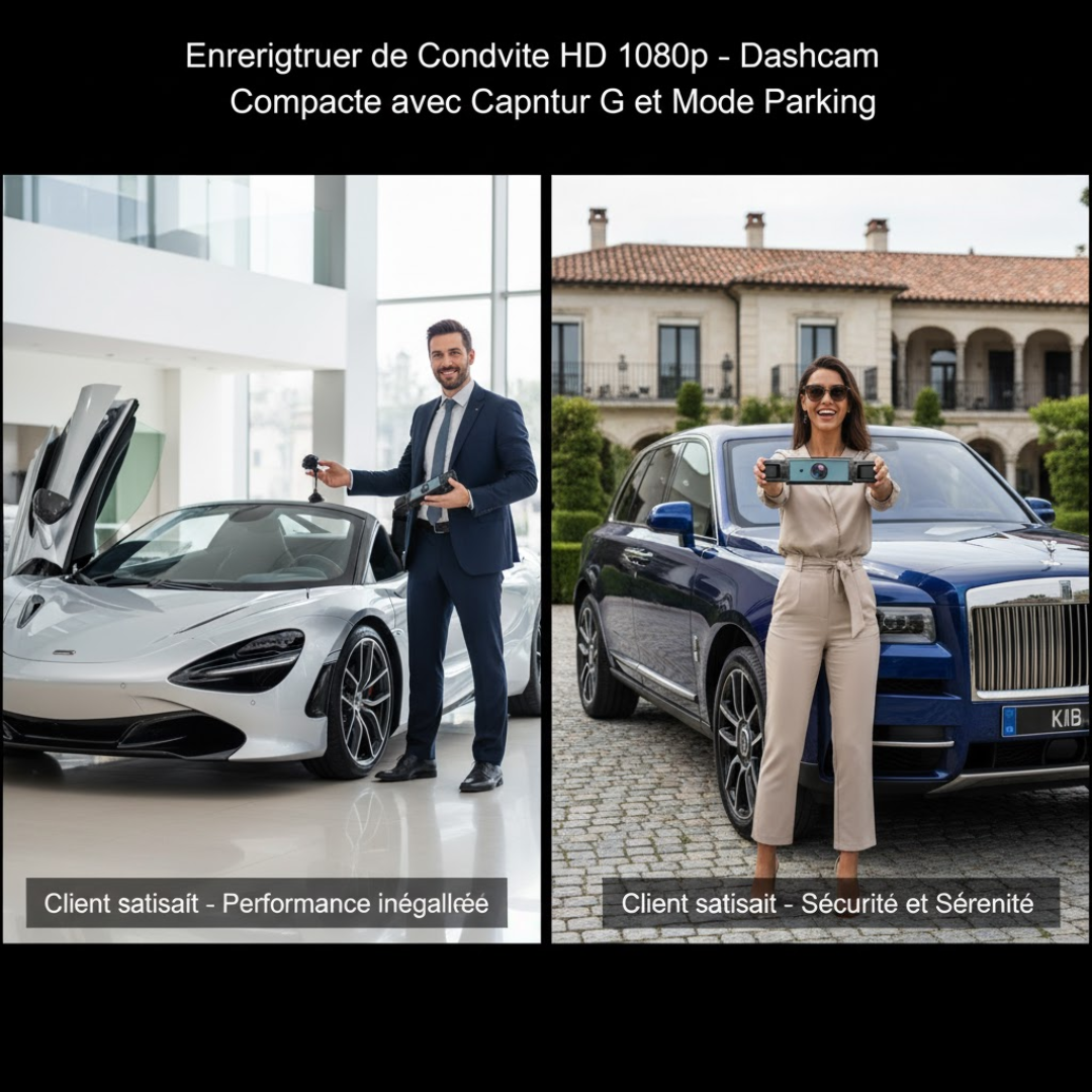 Enregistreur de Conduite HD 1080p – Dashcam Compacte avec Capteur G et Mode Parking – Image 3